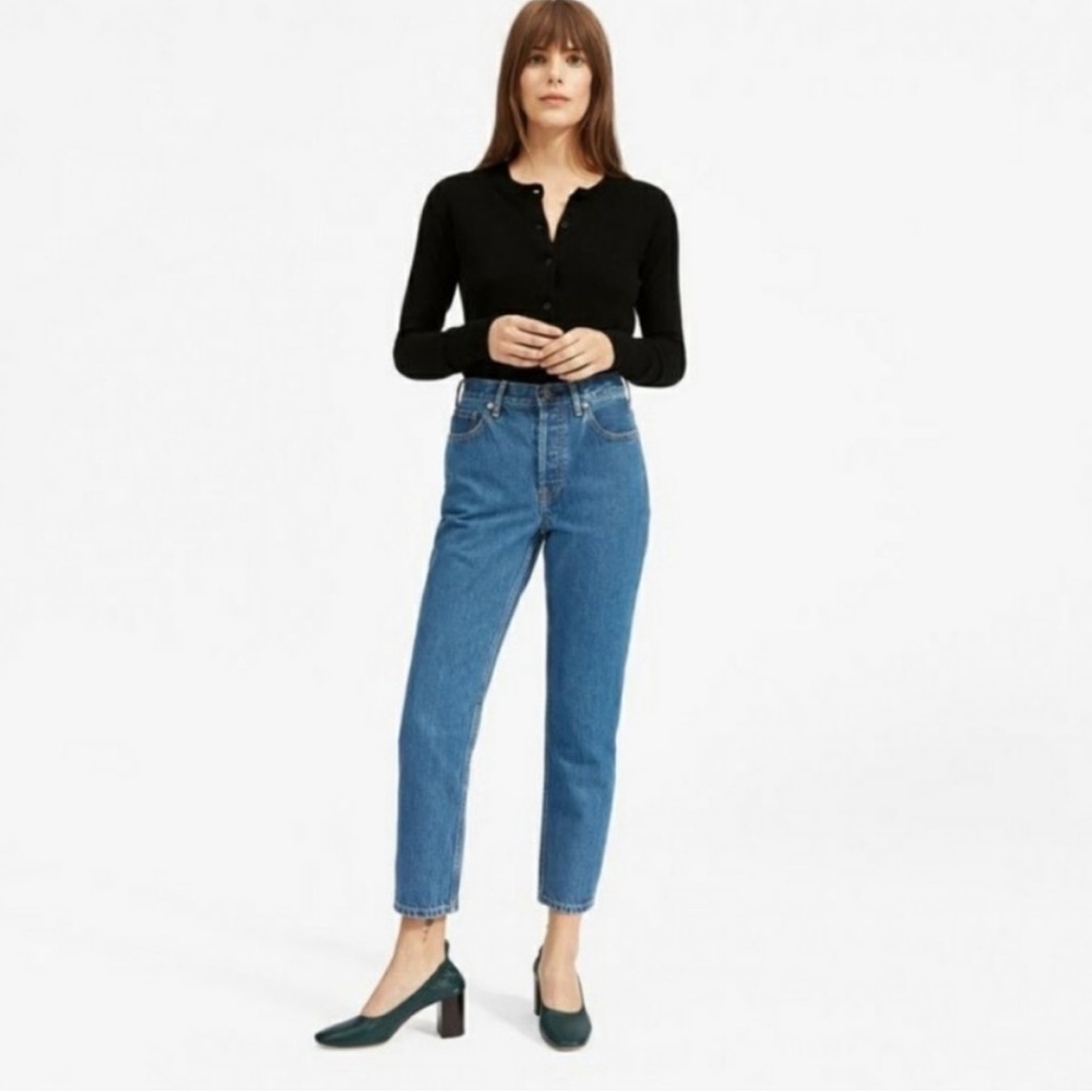 NWT EVERLANE the curvy ‘90s cheeky straight jean size 31 high rise blue denim